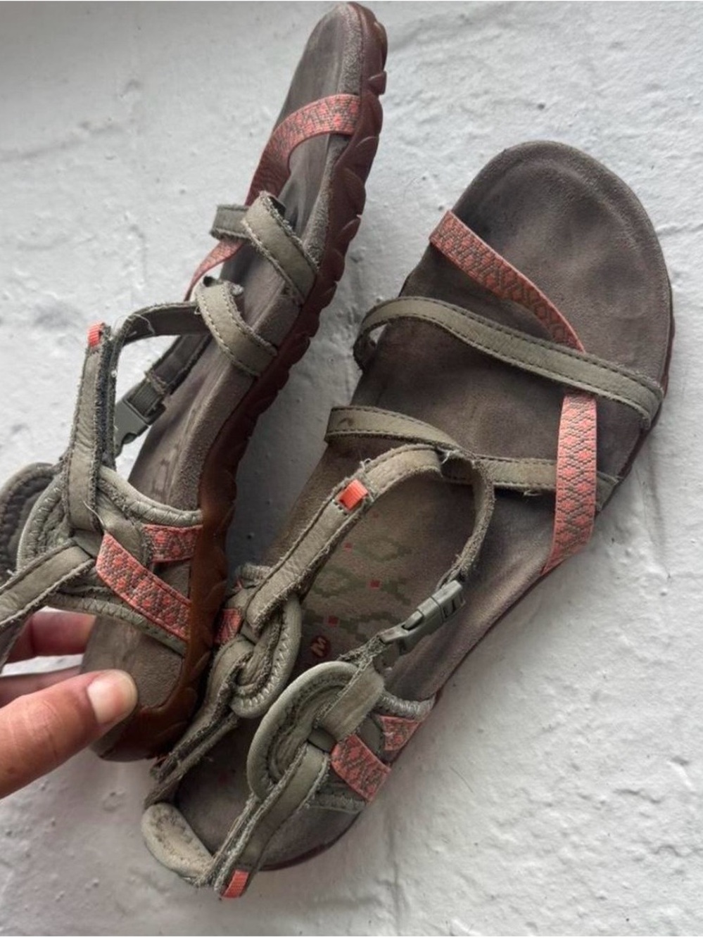 Merrell Olive and Coral Outdoor Women’s Sandals